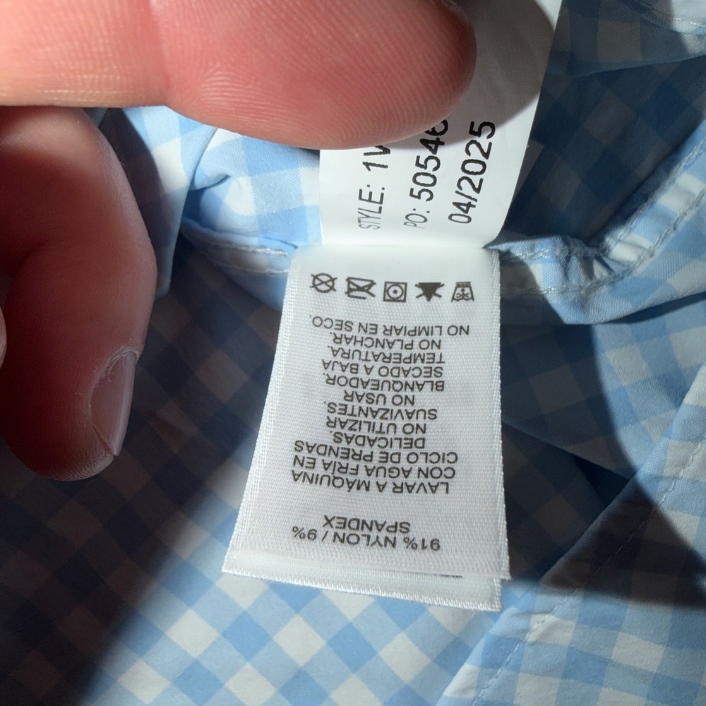 Vineyard Vines Blue Gingham Performance Button Do… - image 9